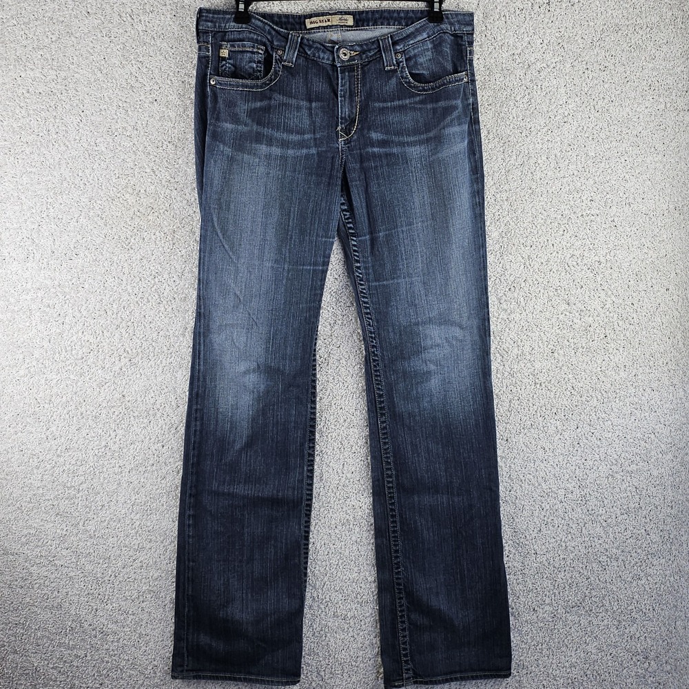Big‎ Star Maddie Boot Mid Rise Jeans Dark Bootcut 34XXL 37x36 Flap Pockets 2008